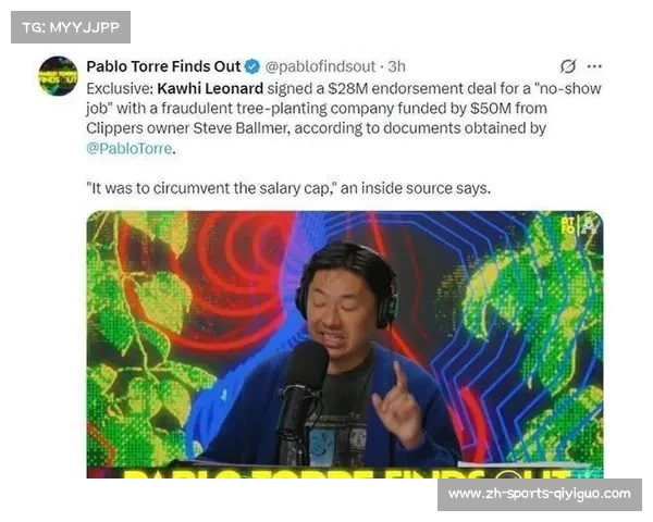 快船获联盟批准与涉嫌阴阳合同公司合作内幕曝光